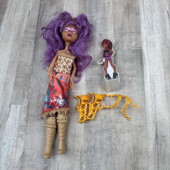 Monster High Haunted Getting Ghostly Clawdeen Wolf Doll w/ Chains & Shoes - Picture 1 of 4